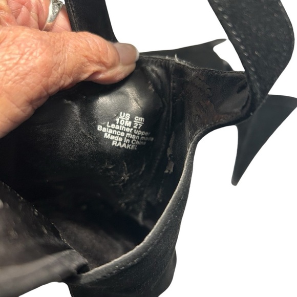 Bleaker and Bond Leather Black Suede Pointed Toe Sling Pumps Sz 10 - Picture 12 of 13